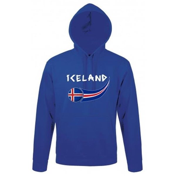 Supportershop Supportershop ICHOOBL-L Iceland Hooded Sweatshirt for Men - Blue; Large ICHOOBL-L